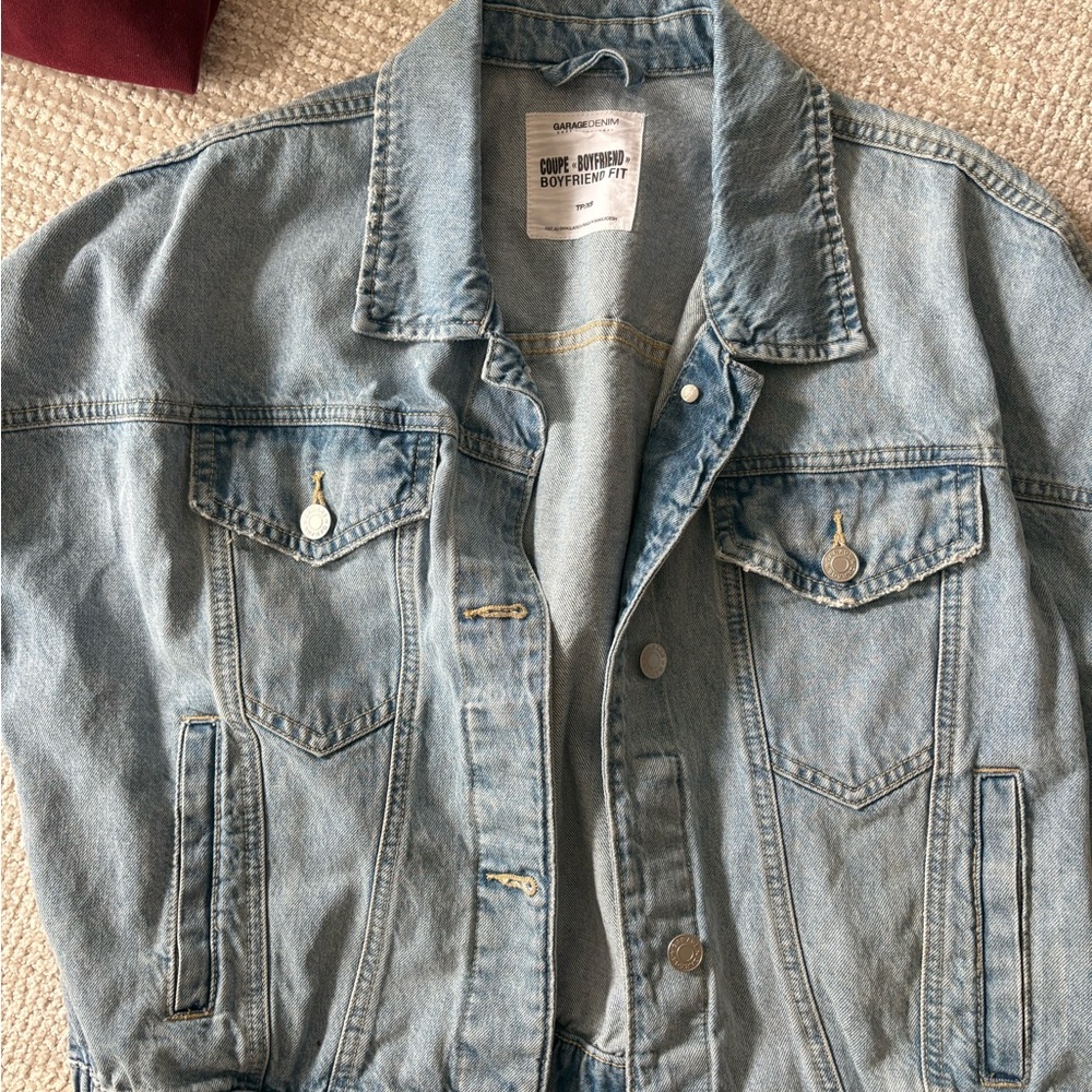 Light Blue Denim Garage Oversized Jacket